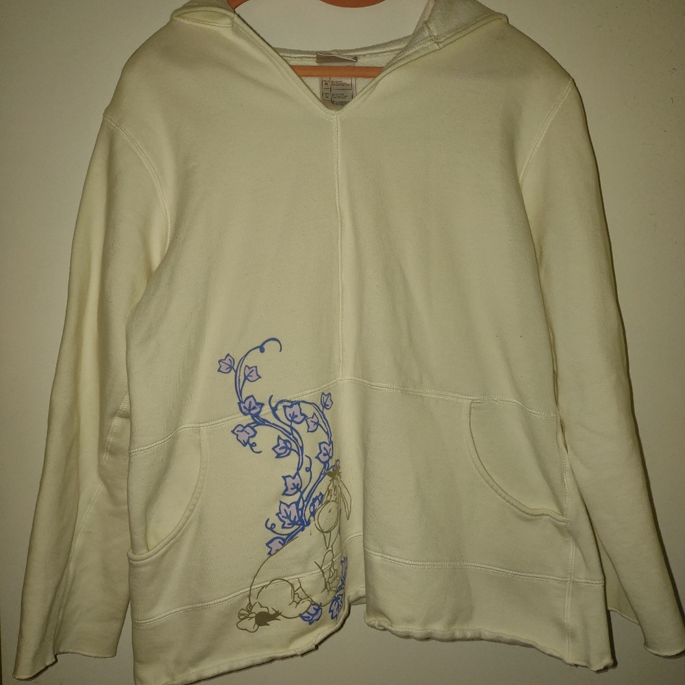 Womens Eeyore from Winnie the Pooh Disney Sweater Hoodie Sz Large